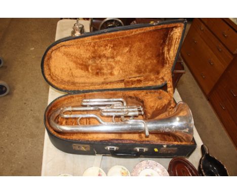 A Salvation Army tenor horn S/No.31838, cased 
