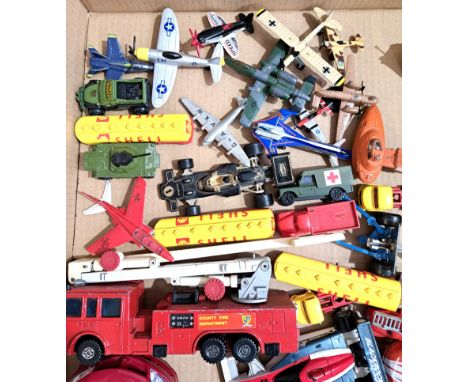 Dinky Toys, Matchbox Superkings and similar, Polistil, Tootsie toys and others. A quantity of unboxed Plastic, Tinplate and D