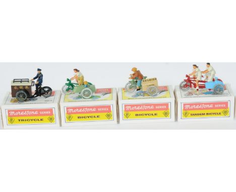 Copy Models (Morestone) a boxed group to include Tandem Bicycle, Tricycle and others (see photo). Conditions are generally Ex