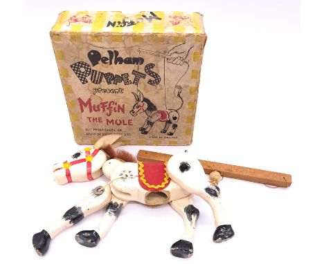 Pelham Puppets Muffin the Mule Marionette (puppet worked by strings). Strings require attention along with the head needs re 
