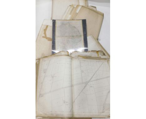 A quantity of 1905 edition and other Lincolnshire Ordnance Survey maps, mainly areas around Boston etc, unframed (AF).