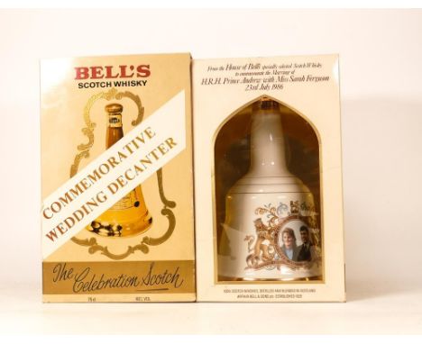 Two Boxed Sealed Bells Whisky Scotch Decanters(2) 