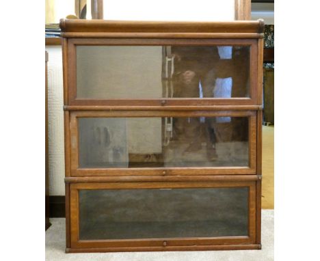 Globe Wernicke 3 sectional bookcase, 103cm x 86cm appx. 