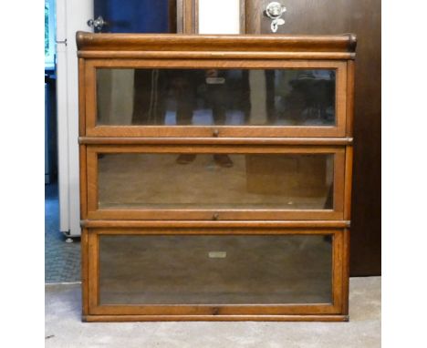 Globe Wernicke 3 sectional bookcase, 103cm x 86cm. 