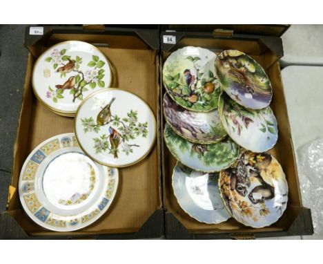 A collection of Spode Decorative Wild Bird theme wall plates(2 Trays) 