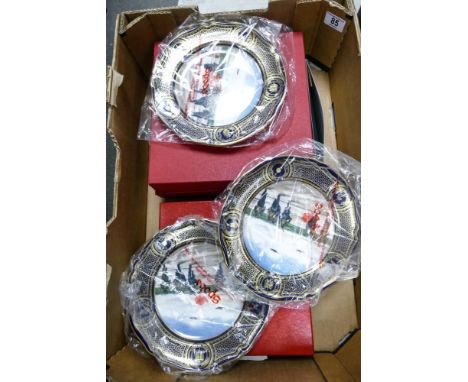 Three Boxed Spode Limited edition Battle of Britain Anniversary Plates 