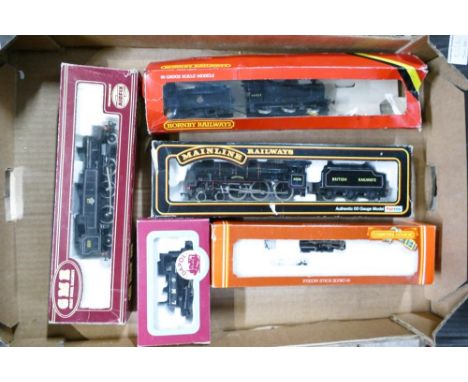 Five Boxed Model Railway Locomotives to include Airfix GMR 00 Scale, Dapol 0-4-0 LNY PUG (LMS), Hornby R.062 BR Class 4P (MT)