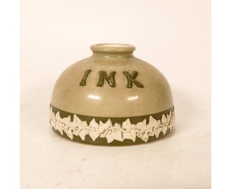 A Wiltshaw &amp; Robinson Carltonware Sprigged Ware Inkwell. Slip applied lettering 'INK'. Diameter of base: 6.9cm 