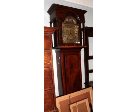 ~ A mahogany eight day longcase clock, signed Archd Strachan, Newcastle, 18th century