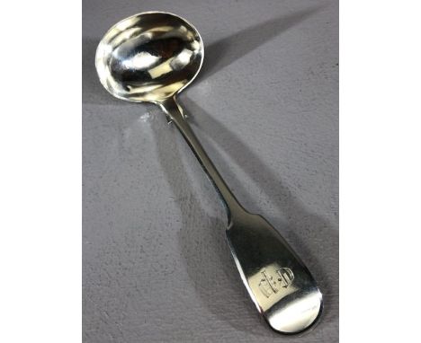 Hallmarked for Exeter 1843, a Victorian silver ladle by maker John Osment approx 14cm long &amp; 25g