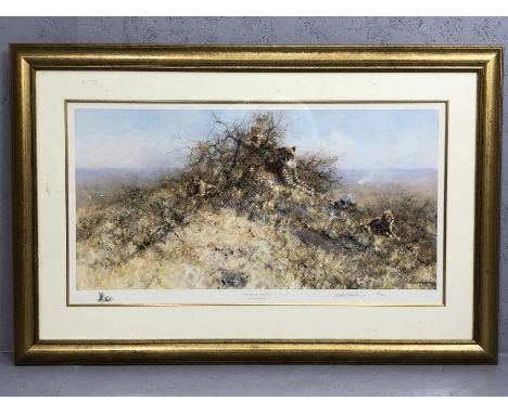 DAVID SHEPHERD, limited edition print, 'The Best Spots on the Hill', signed in pencil, 42/950, approx 75cm x 38cm