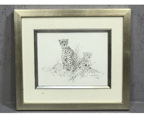 DAVID SHEPHERD, limited edition print, 'Leopards', signed in pencil, 42/950, approx 26cm x 19cm
