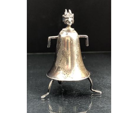Interesting hallmarked silver item (possibly a candle snuffer) in the form of the devil himself.....