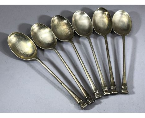 Set of six hallmarked Silver teaspoons hallmarked for Sheffield (maker E J M J and total weight 64g
