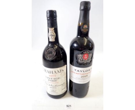 Two vintage Ports - Taylors 2018 and Grahams 1977 vintage Port 
