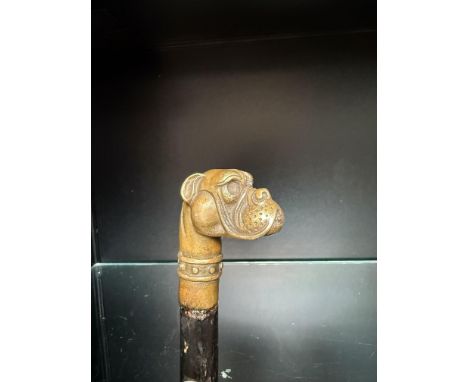 Bulldog handle walking stick 