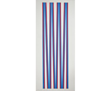 BRIDGET RILEY (b.1931)'UNTITLED' ELONGATED TRIANGLES I (Schubert 10), 1971silkscreen print in colours on wove paper, signed, 