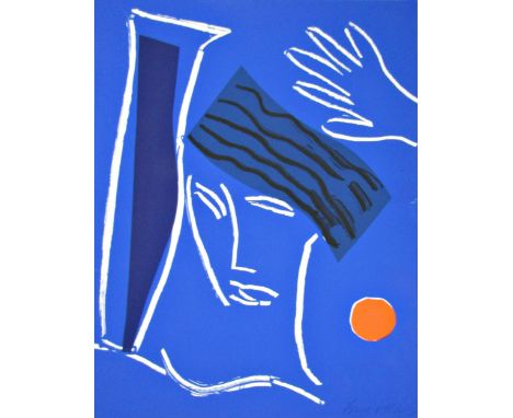 BRUCE MCLEAN (b.1944)'BLUE HEAD'silkscreen print in colours, signed, numbered and dated 1986 in pencil228/25080cm x 60cm 