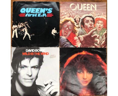 BOWIE/QUEEN, KATE BUSH 39 SINGLES INCLUDING- QUEEN'S FIRST EP - EMI 2623, SPREAD YOUR WINGS - EMI 2757, WILD IS THE WIND - BO