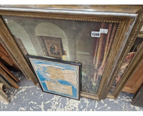 TWO PRINTS AFTER THE OLD MASTERS AND A AIR ALASKA CERTIFICATE 1915