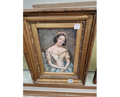 AN OIL PAINTING, PORTRAIT OF A GIRL.