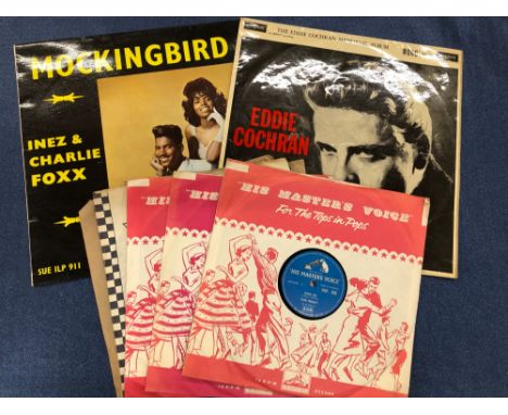 ROCK 'N' ROLL/RHYTHM &amp; BLUES, 7 x 78'S AND 2 x LPS INCLUDING - 4 x ELVIS PRESLEY 78'S, THE EDDIE COCHRAN MEMORIAL ALBUM -