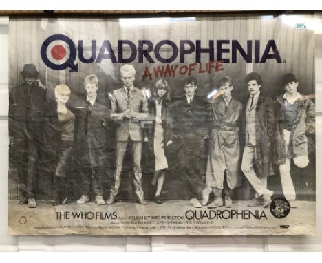 'QUADROPHENIA' ORIGINAL QUAD MOVIE POSTER, 100 x 75cms AND JIMI HENDRIX POSTER (2)