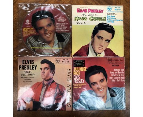 ELVIS PRESLEY 16 x SINGLES/EPS AND PICTURE DISC, INCLUDING "THE ELVIS MEDLEY" PIC DISC RCAP. KING CREOLE VOL 1 - RCX-117, JAI