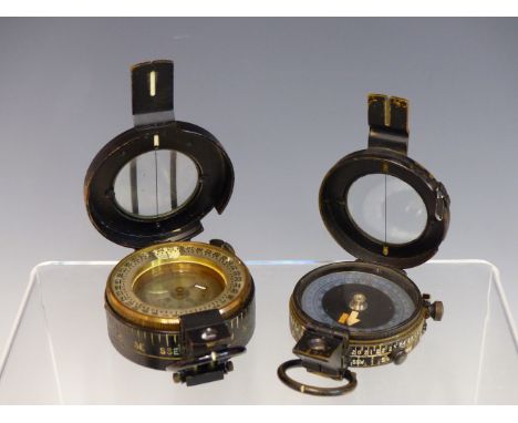 A 1939 GLAUSER COMPASS, ANOTHER COMPASS TOGETHER WITH A HICKS WATKINS CLINOMETER