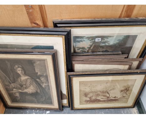 A GROUP OF 19th C. AND OTHER PRINTS AND PICTURES 