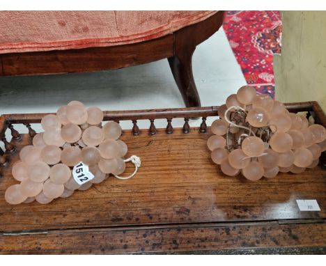 A PAIR OF GRAPE BUNCH LIGHT SHADES. 