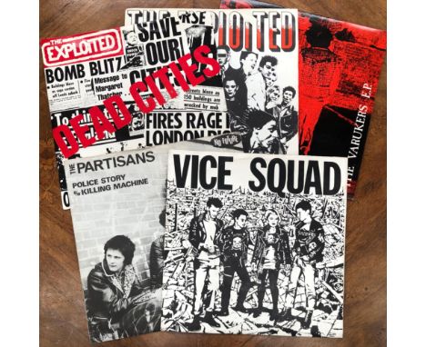 PUNK; 5 SINGLES - THE VARUKERS EP, THE EXPLOITED - EXPLOITED BARMY ARMY &amp; DEAD CITIES, VICE SQUAD - LIVING ON DREAMS AND 
