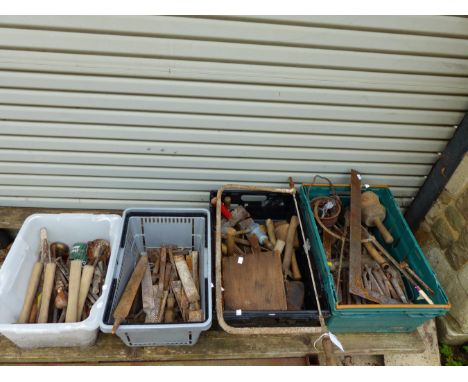 FOUR BOXES OF MASONARY TOOLS