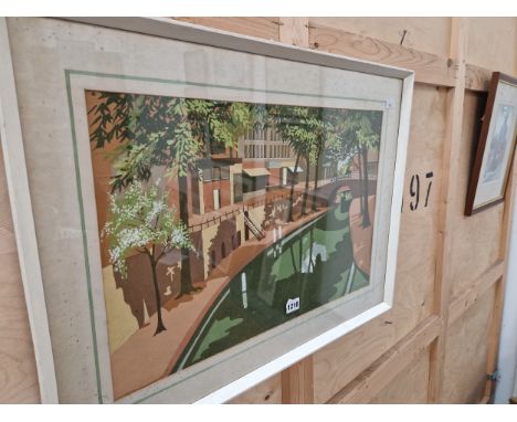 A COLOUR LITHOGRAPH BY LESLIE BUNN. 