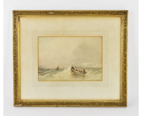 William Clarkson Stanfield (1793-1867) British, maritime theme painting depicting a boat in choppy seas, signed lower left, w