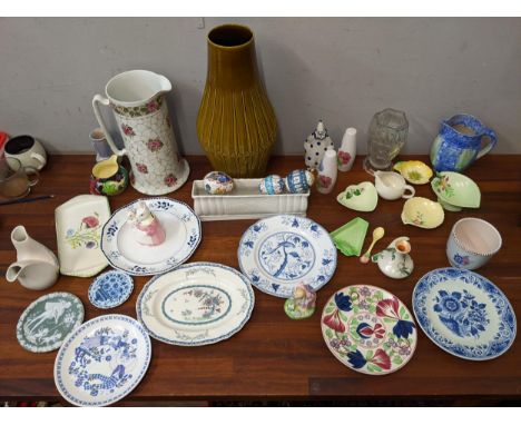 Collectable ceramics to include a Royal Doulton figure Mary Mary, Carltonware, Redford, a West German vase, jugs, plates and 