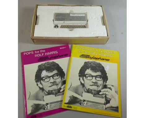 A Vintage Stylophone in Box with Two Rolf Harris Music Books