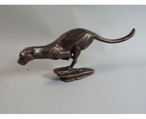 A Bronze Effect Study of Cheetah in Full Flight, 30cm Long Plus VAT