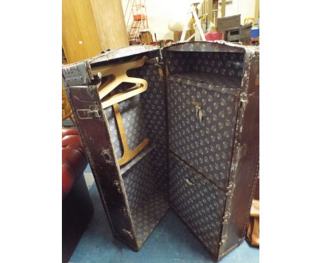 A Vintage Orderlee Fitted Travelling Case with Metal Mounts, In Need of Restoration, 121cm long