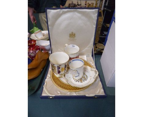 A Collection of Coalport and Aynsley Commemorative Wares, Spode St Pauls Cathedral Plate etc