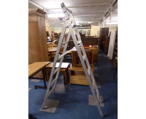 A Folding Aluminum Step Ladder