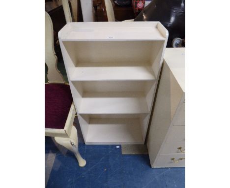 A White Painted Three Shelf Book Case