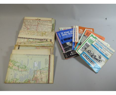A Collection of Vintage 1960/70 Oulton Park Programmes, Maps Etc