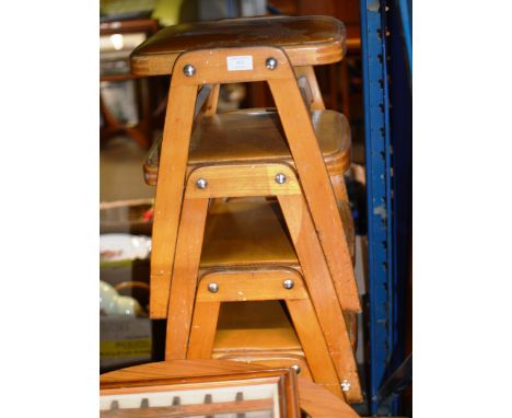 SET OF 4 VINTAGE STACKING STOOLS     