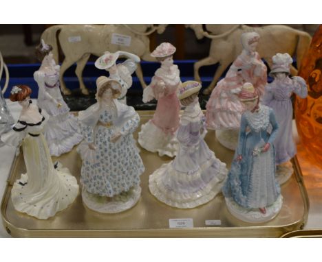 9 FIGURINE ORNAMENTS INCLUDING ROYAL WORCESTER, COALPORT ETC     