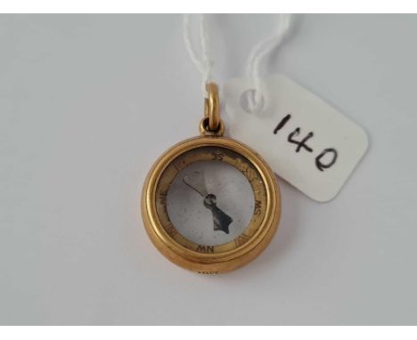  Antique Victorian 18ct (stamped) compass pendant charm 20mm in diameter.£350