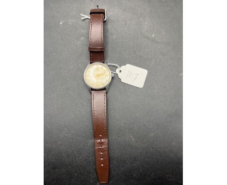 1960S  OMEGA GENTS STAINLESS STEEL WRIST WATCH with seconds sweep WO