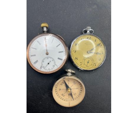 Two watches and a compass