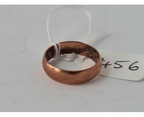 Rose gold band ring 9ct Size M 3.1gms