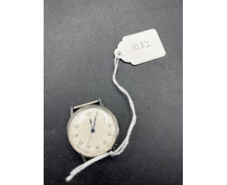 Gents stainless steel OMEGA wrist watch with seconds sweep. No winder